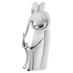Soprammobili Moderni-Bongelli Preziosi statuetta famiglia soprammobile scultura bianca