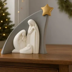 Presepi Di Natale-Bongelli Preziosi statuina h13 presepe moderno grigio stella natività