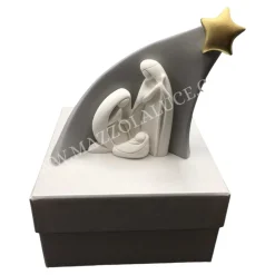 Presepi Di Natale-Bongelli Preziosi statuina h13 presepe moderno grigio stella natività