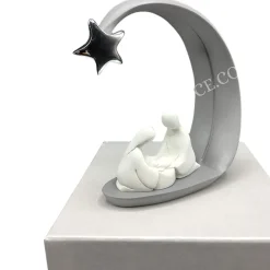 Presepi Di Natale-Bongelli Preziosi statuina h13 cm presepe di natale grigio natività