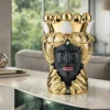 Soprammobili Moderni-Bongelli Preziosi testa di moro h28 lui oro scultura