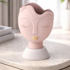 Soprammobili Moderni-Bongelli Preziosi vaso soprammobile viso donna scultura cipria