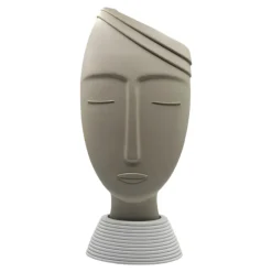 Soprammobili Moderni-Bongelli Preziosi vaso viso uomo h45 nocciola soprammobile