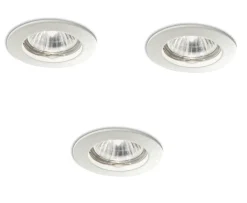 Faretti Da Incasso-Ideal Lux Box da 3 jazz fi faretto rotondo da incasso soffitto bianco gu10