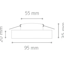 Faretti Da Incasso-Ideal Lux Box 3 faretti di vetro trasparente da incasso blues fi round