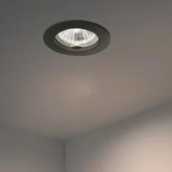 Faretti Da Incasso-Ideal Lux Box kit da 3 jazz fi faretto da incasso per cartongesso rotondo nero