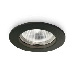 Faretti Da Incasso-Ideal Lux Box kit da 3 jazz fi faretto da incasso per cartongesso rotondo nero
