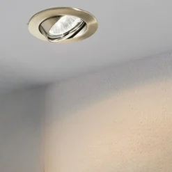 Faretti Da Incasso-Ideal Lux Box kit 3 swing faretti da incasso orientabile brunito rotondo