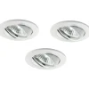 Faretti Da Incasso-Ideal Lux Box kit n3 swing fi faretti rotondi da incasso orientabili bianco