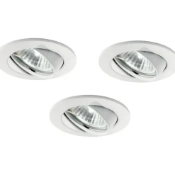Faretti Da Incasso-Ideal Lux Box kit n3 swing fi faretti rotondi da incasso orientabili bianco