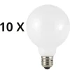 Lampadine Led-Ideal Lux Box 10 lampadine sfera e27 led 8w 950lm 3000k vetro bianco