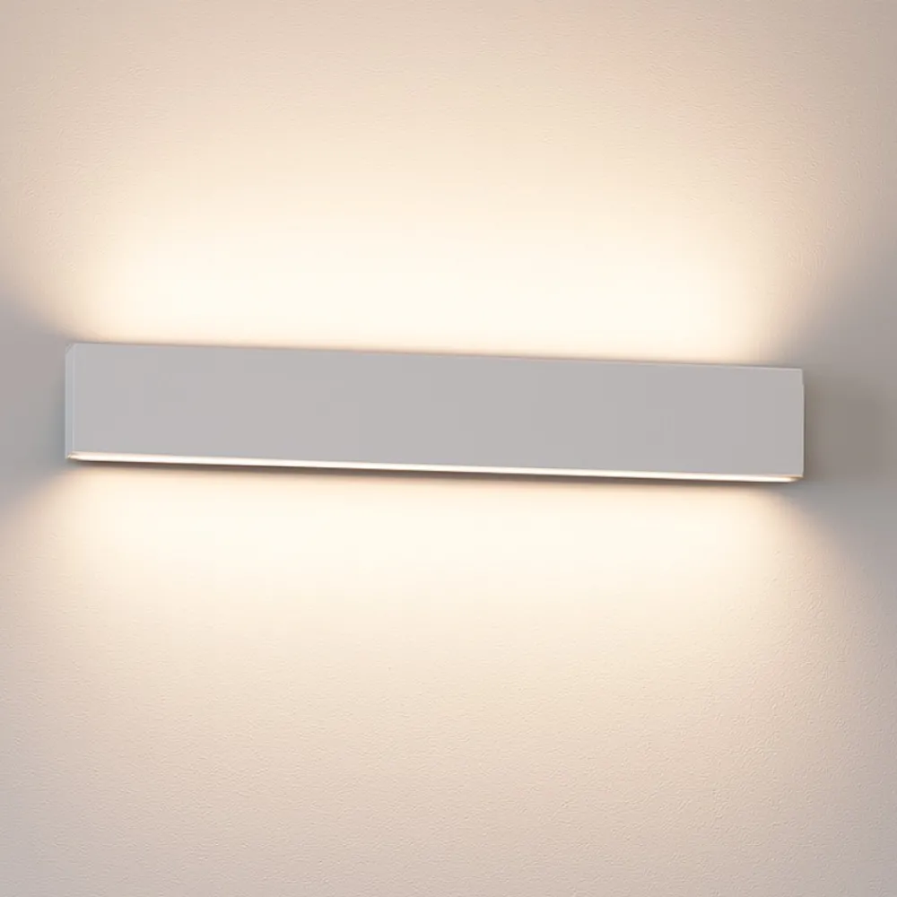 Applique Da Parete-Linea Light Box applique led up&down moderna bianca 28w 4000k