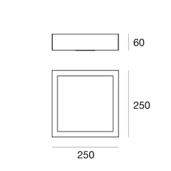 Plafoniere Moderne-Linea Light Box sq plafoniera led 17w 4000k quadrata bianca