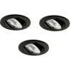 Faretti Da Incasso-Ideal Lux Box 3 swing fi faretti nero da incasso per cartongesso orientabili rotondi