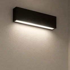 Applique Da Parete-Linea Light Box w1 applique nero mono emissione led 14w 2700k