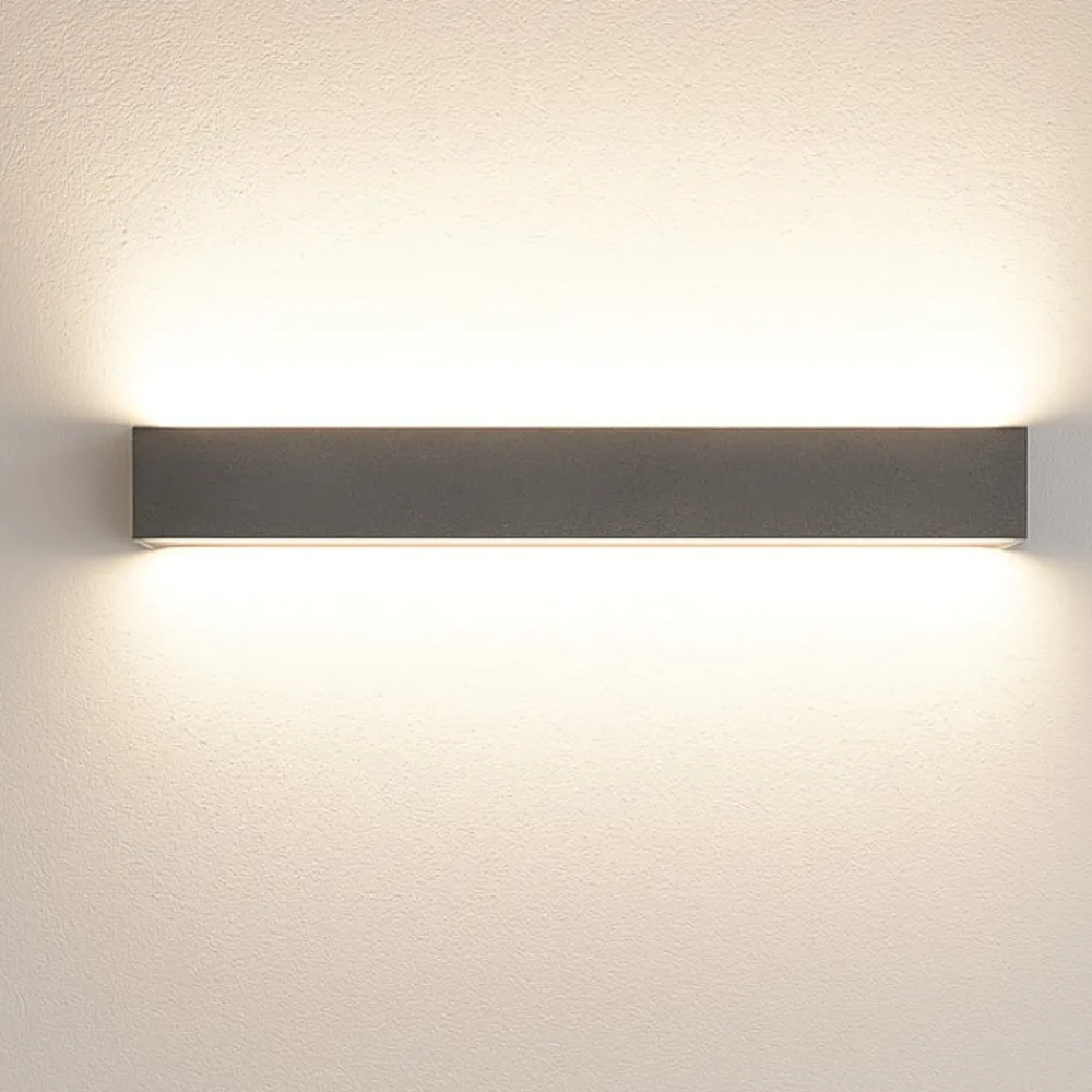 Applique Da Parete-Linea Light Box w2 applique led 41w 3000k cemento bi emissione