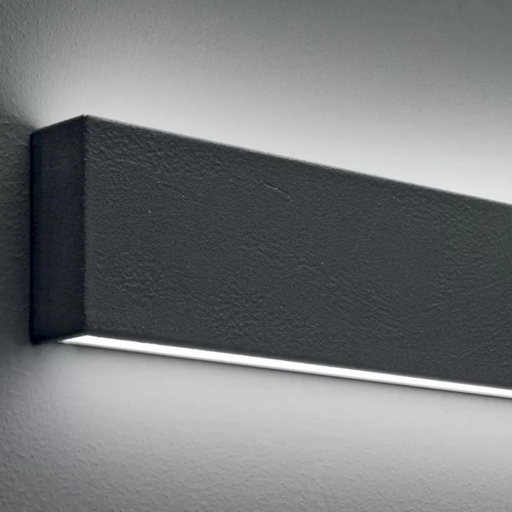 Applique Da Parete-Linea Light Box w2 applique led 41w 3000k cemento bi emissione