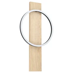 Applique Da Parete-Eglo Boyal applique da parete minimal in legno chiaro led 3000k