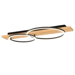 Plafoniere Moderne-Eglo Boyal plafoniera moderna in legno led 3000k