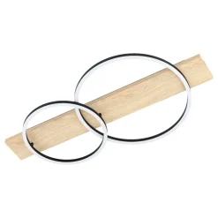 Plafoniere Moderne-Eglo Boyal plafoniera moderna in legno led 3000k