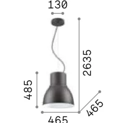 Lampadari Cucina-Ideal Lux Breeze lampadario per isola cucina campana antracite