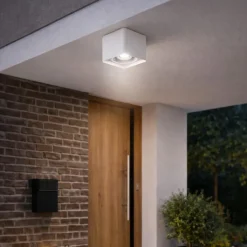 Plafoniere Da Esterno-Perenz Illuminazione Brick perenz plafoniera da esterno per tetto ip54 bianco gu10