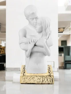 Soprammobili Moderni-Bongelli Preziosi Busto coppia soprammobile matrimonio base oro