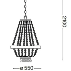 Lampadari Moderni-Ideal Lux Caesar sp12 lampadario di cristallo dettagli oro pendenti