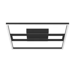 Plafoniere Moderne-Eglo Calagrano z plafoniera moderna quadrata nera led rgb 2700k a 6500k