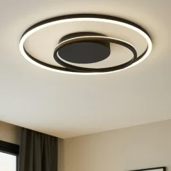 Plafoniere Moderne-Eglo Calagrano z plafoniera moderna rotonda led rgb da 2700k a 6500k smart