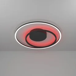 Plafoniere Moderne-Eglo Calagrano z plafoniera moderna rotonda led rgb da 2700k a 6500k smart