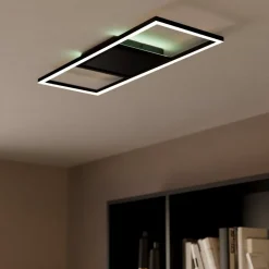 Plafoniere Moderne-Eglo Calagrano z plafoniera smart led rgb da 3000k a 6500k dimmerabile