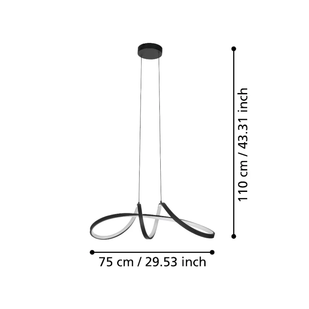 Lampadari Cucina-Eglo Calarossa z lampadario da cucina design originale led rgb 2700k a 6500k