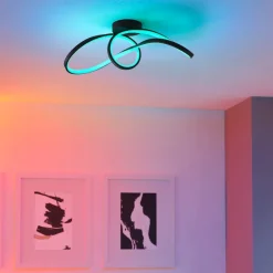 Plafoniere Moderne-Eglo Calarossa z plafoniera led con controllo remoto rgb 2700k a 6500k