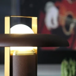 Lampade Da Tavolino Esterno-Linea Light Camping lampada da tavolo da esterno portatile marrone led