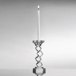 Soprammobili Moderni-Selezionato da Mazzolaluce Candelabro da tavolo 1 fiamma vetro cristallo fp