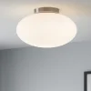 Plafoniere Moderne-Ideal Lux Candy pl1 d40 plafoniera camera da letto 40cm sfera vetro bianco