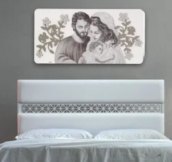 Capezzali-Selezionato da Mazzolaluce Capezzale bianco tortora grigio sacra famiglia moderna 120x60