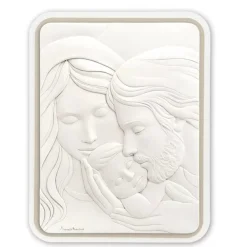 Capezzali-Bongelli Preziosi Capezzale capoletto sacra famiglia 45x58 nocciola