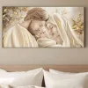 Capezzali-Selezionato da Mazzolaluce Capezzale capoletto sacra famiglia oro 140x70 dipinto con cornice