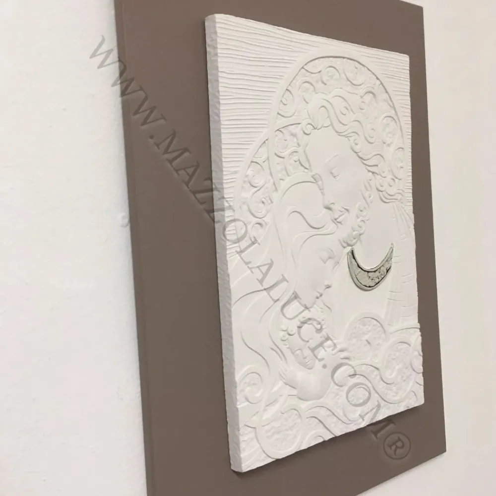 Capezzali-Bongelli Preziosi Capezzale capoletto 30x40 sacra famiglia tortora