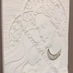 Capezzali-Bongelli Preziosi Capezzale capoletto 30x40 sacra famiglia tortora