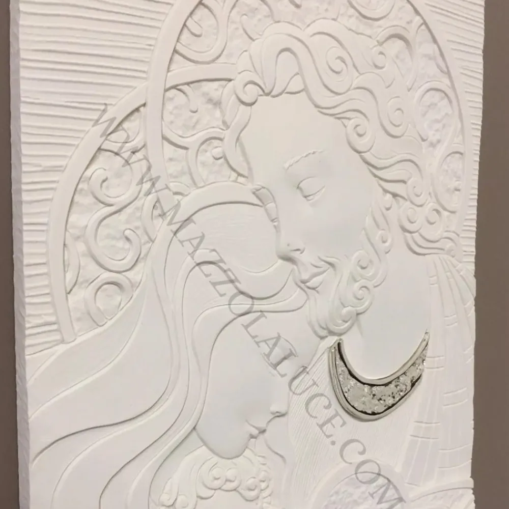 Capezzali-Bongelli Preziosi Capezzale capoletto 30x40 sacra famiglia tortora