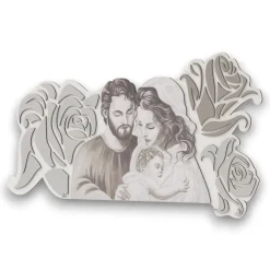 Capezzali-Selezionato da Mazzolaluce Capezzale classico sacra famiglia 120x60 legno bianco grigio tortora