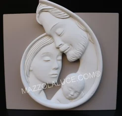 Capezzali-Selezionato da Mazzolaluce Capezzale da parete 23x23 o tavolo sacra famiglia tortora