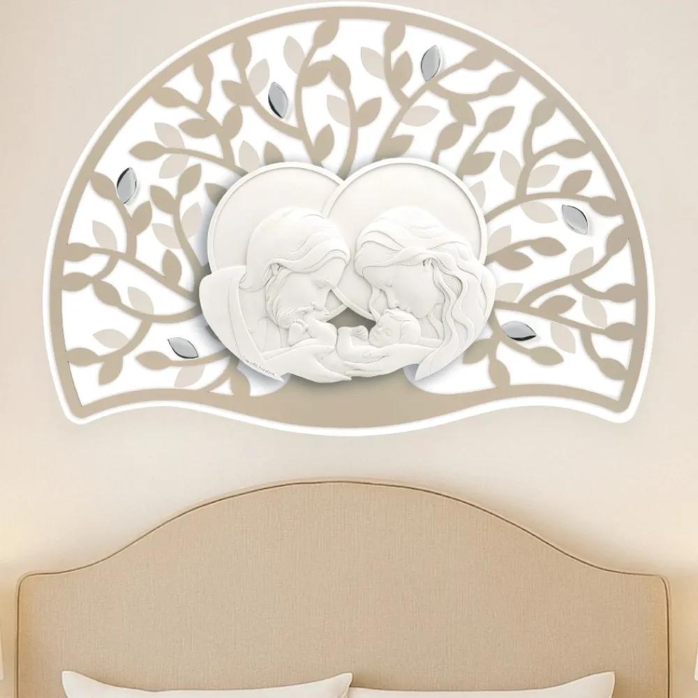 Capezzali-Bongelli Preziosi Capezzale moderno nocciola sacra famiglia 90x65