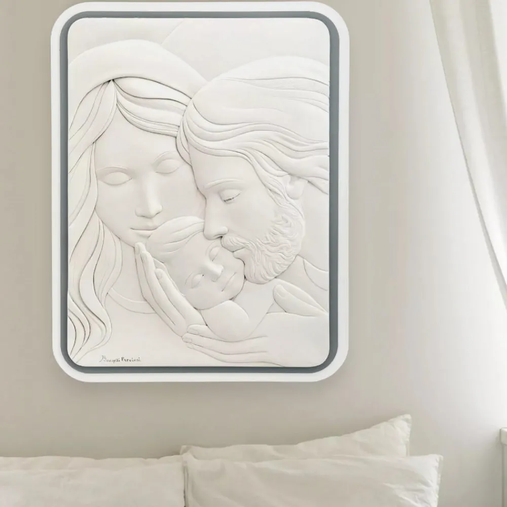 Capezzali-Bongelli Preziosi Capezzale moderno sacra famiglia 45x58 grigio