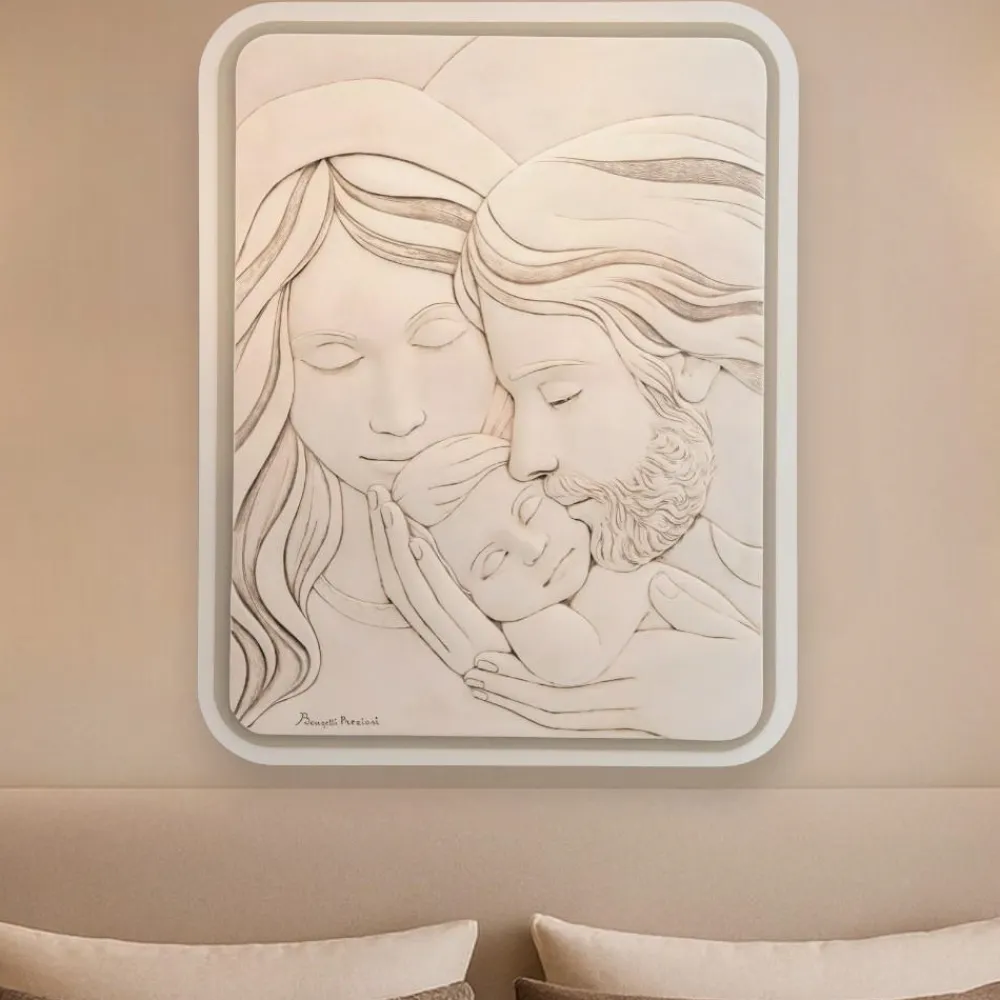Capezzali-Bongelli Preziosi Capezzale moderno 30x38 sacra famiglia nocciola