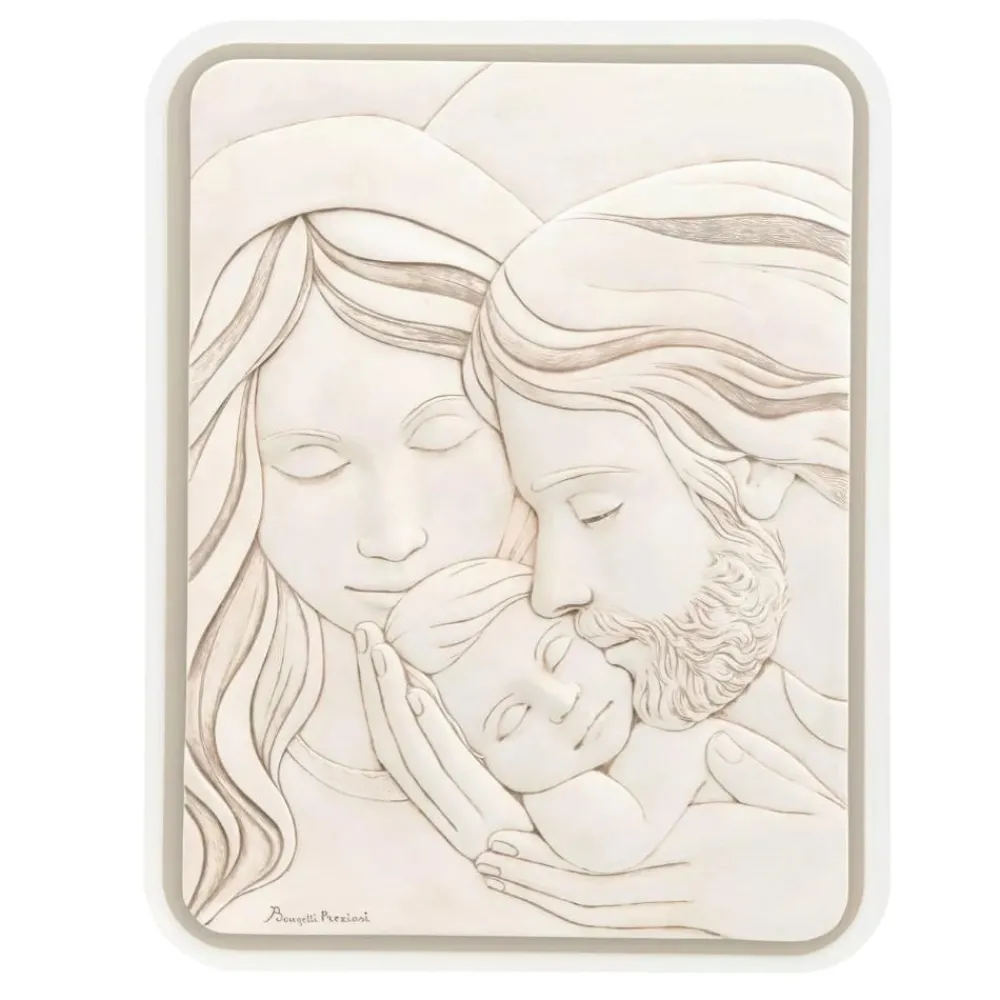 Capezzali-Bongelli Preziosi Capezzale moderno 30x38 sacra famiglia nocciola