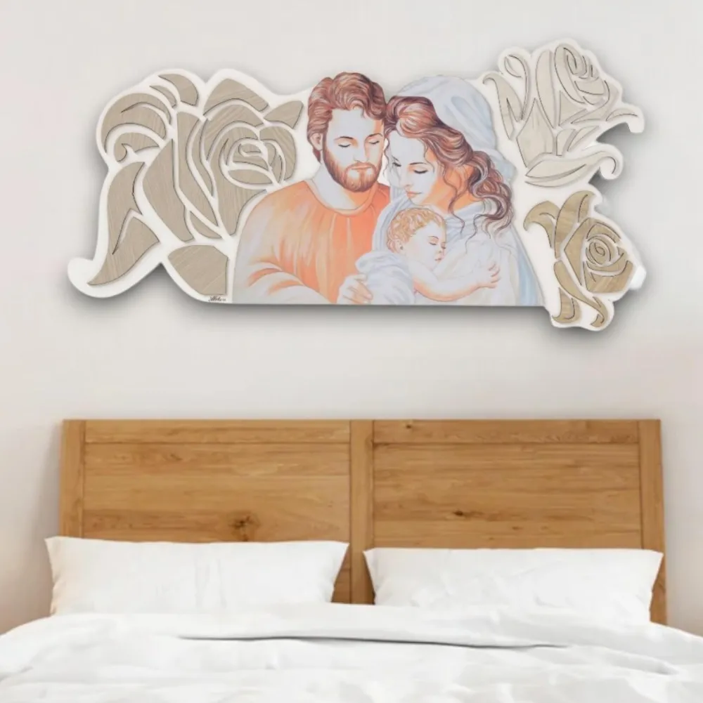 Capezzali-Selezionato da Mazzolaluce Capezzale sacra famiglia classico 120x60 pannello legno